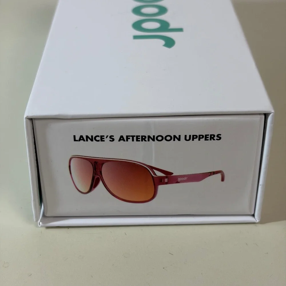 goodr Super Fly Lances Afternoon Uppers Sunglasses Red Polarized SFG1018 Aviator